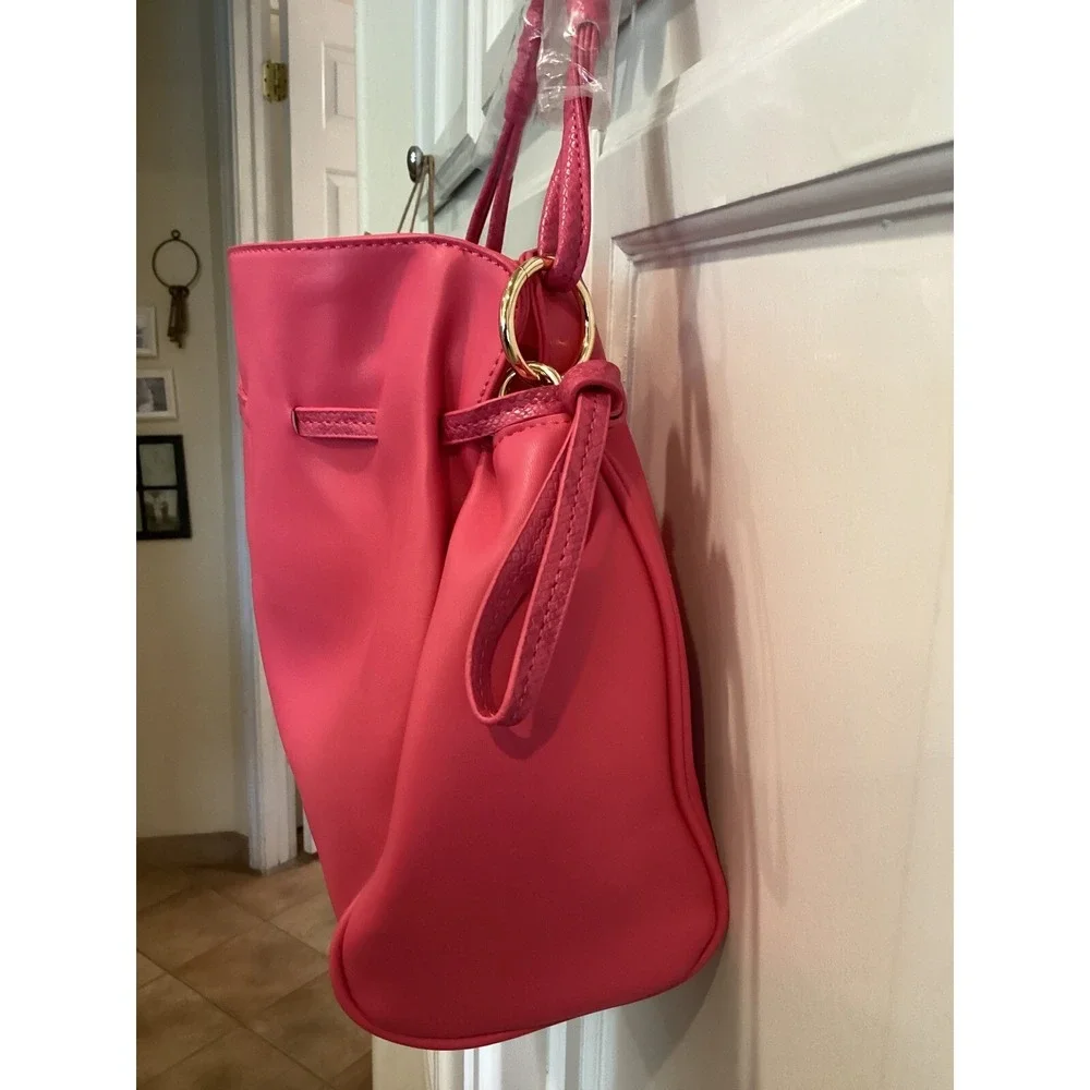 Badgley Mischka Satchel Shoulder Bag Convertible Tote Hot Pink MSRP‎ $149